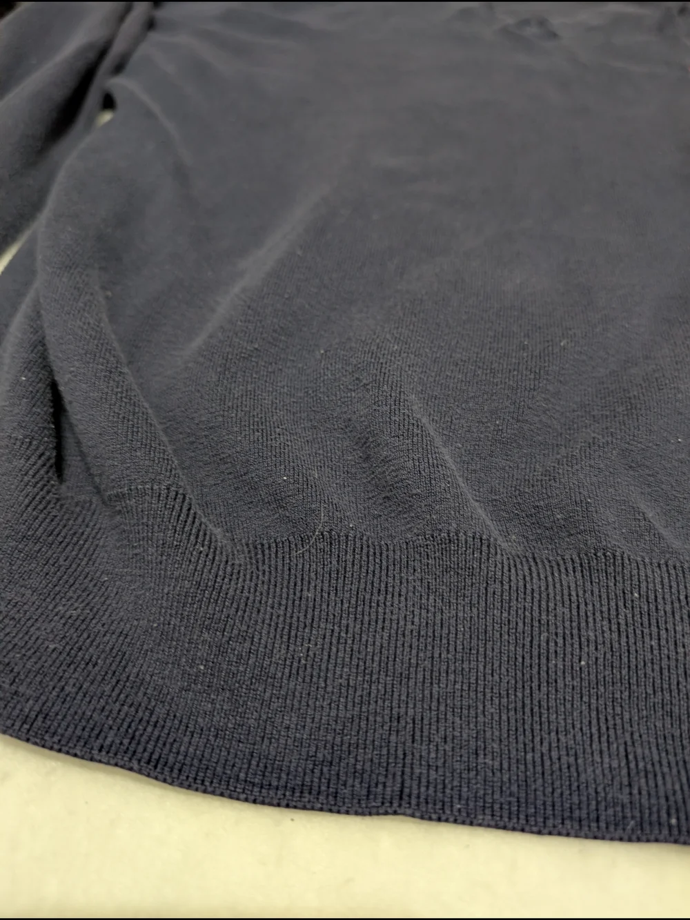 Polo by Ralph Lauren Men's Navy V-Neck Sweater with Red Pony Size Medium